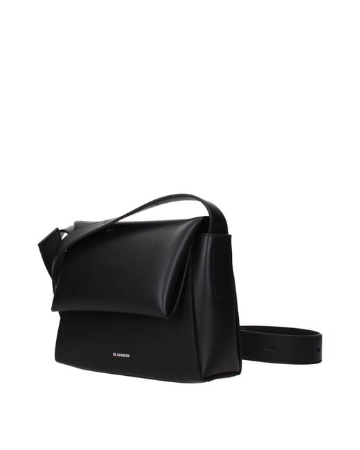 Jil Sander Black Leather Crossbody Bag