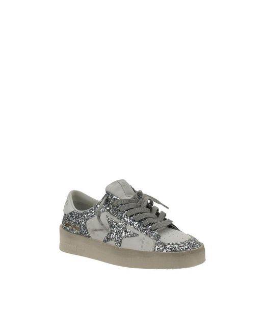 Golden Goose Deluxe Brand Gray Calf Leather Bos Taurus Low Top Sneakers