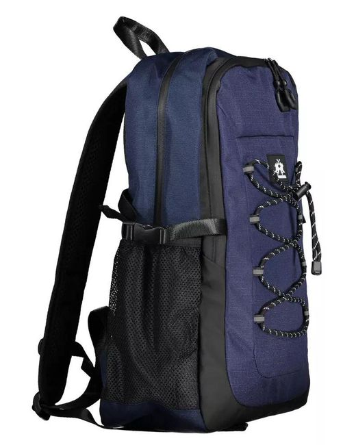 La Martina Blue Polyester Backpack for men
