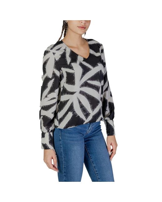 Jacqueline De Yong Black Recycled Polyester Blouse