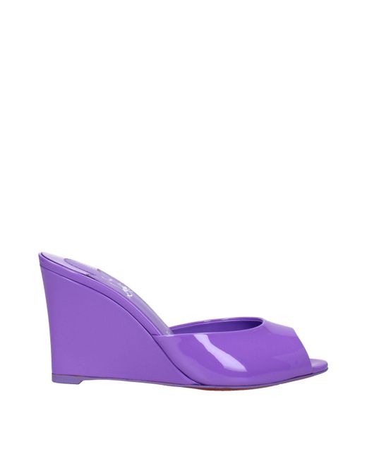 Christian Louboutin Purple Leather Wedge for men