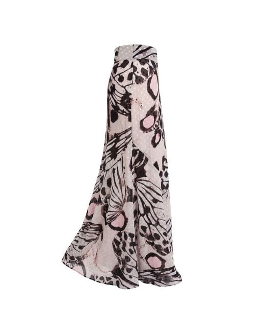 Trussardi Multicolor Pink Polyester Skirt