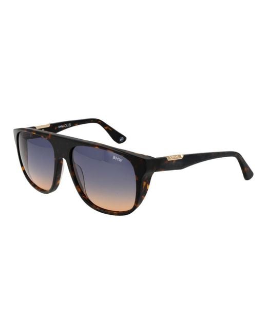 BMW Black Brown Acetate Sunglasses for men