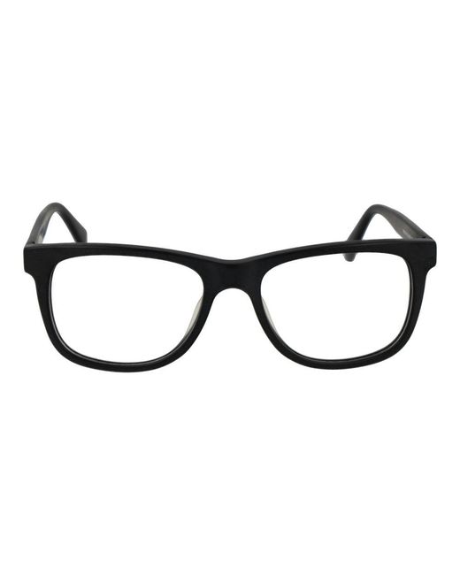 Police Black Cellulose Acetate Glasses (frames) for men