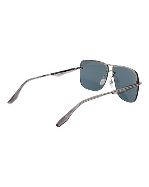 Trussardi Blue Silver Metal Sunglasses for men