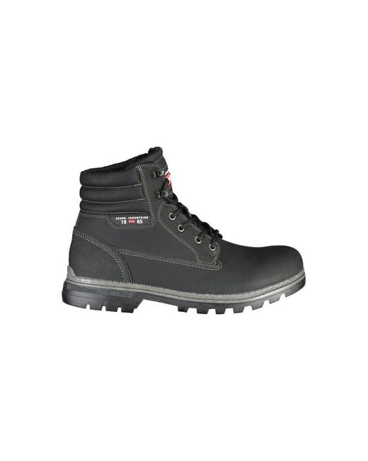 Carrera Black Urban Contrast Lace-Up Boots for men