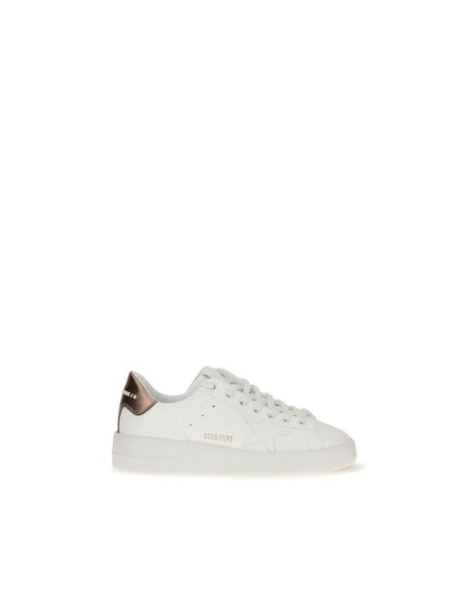 Golden Goose Deluxe Brand White Calf Leather Bos Taurus Low Top Sneakers