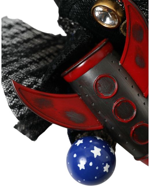 Dolce & Gabbana Black Missile Rocket Crystal Stars Headband Diadem