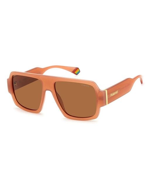 Polaroid Women's Brown Beige Resin Sunglasses