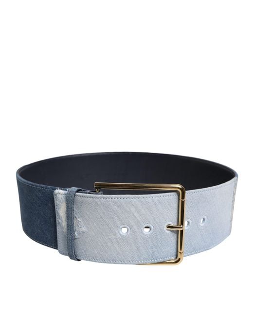 Dolce & Gabbana Blue Denim Belt Buckle