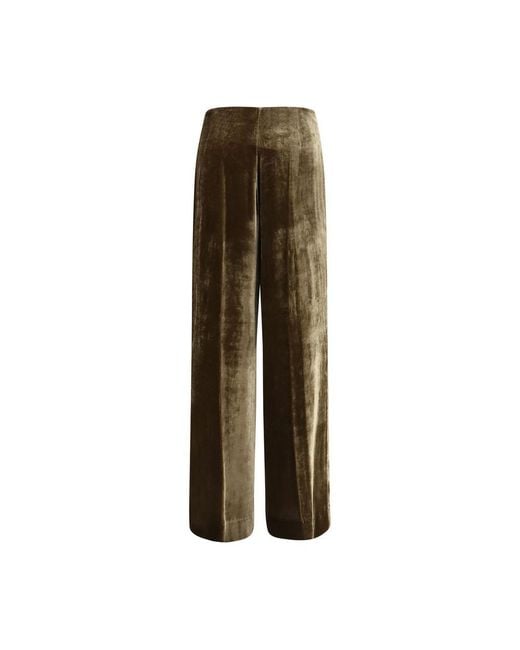 P.A.R.O.S.H. Green Brown Viscose Casual Pants