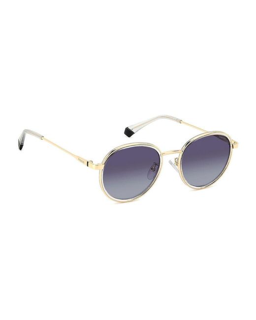 Polaroid Metallic Stainless Steel Sunglasses