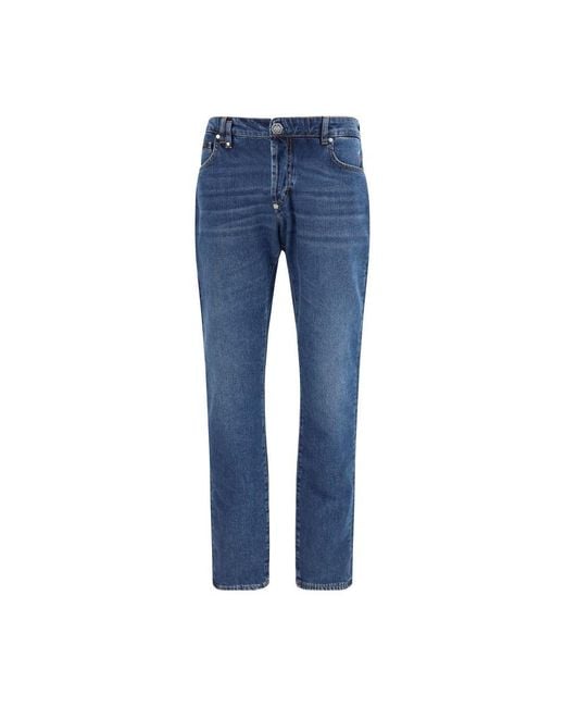 Philipp Plein Blue Cotton Straight for men