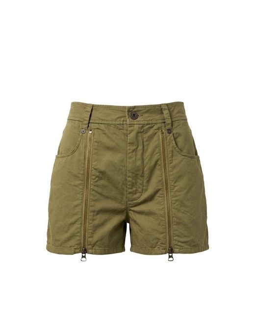 MR & MRS Green Cotton Shorts