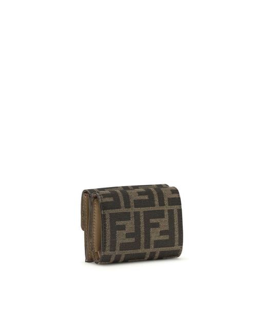 Fendi Gray Fabric Wallet