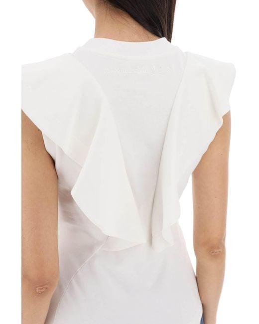 Alexander McQueen White Sleeveless T-Shirt