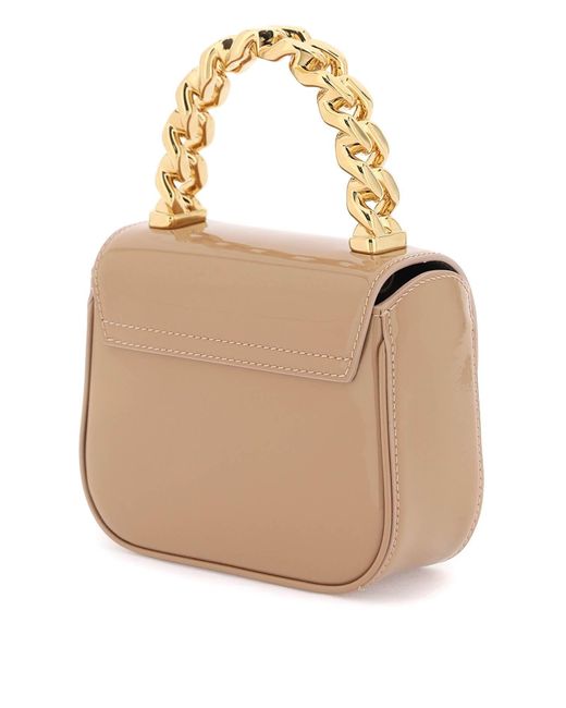 Versace Natural Patent Leather 'la Medusa' Mini Bag