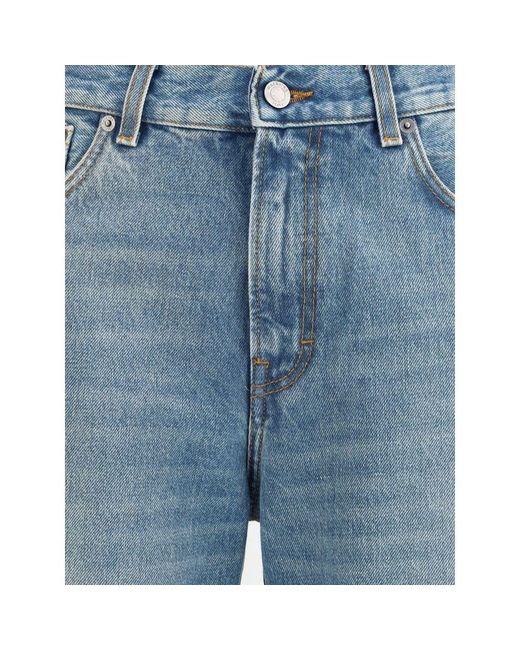 Haikure Blue Cotton Flared Jeans