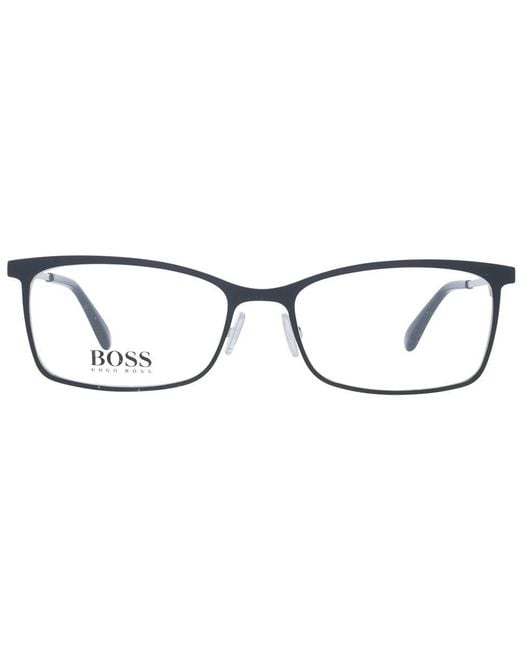 Boss Metallic Black Optical Frames