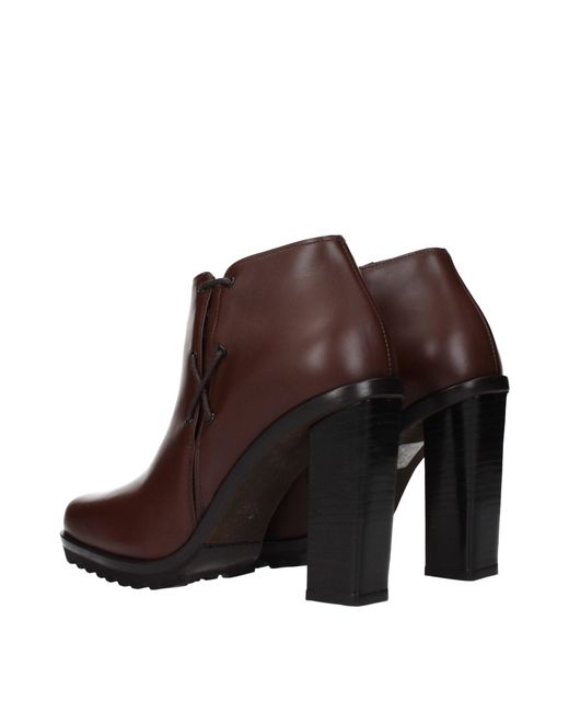 Max Mara Brown Braidy Ankle Boots Leather/Walnut