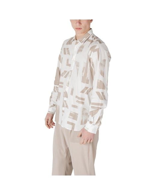 Antony Morato Multicolor Beige Viscose Shirt for men