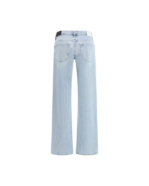 7FOR Blue Cotton Straight