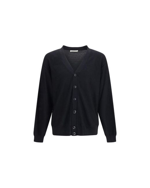 Lemaire Blue Black Wool Oves Aries Cardigan for men