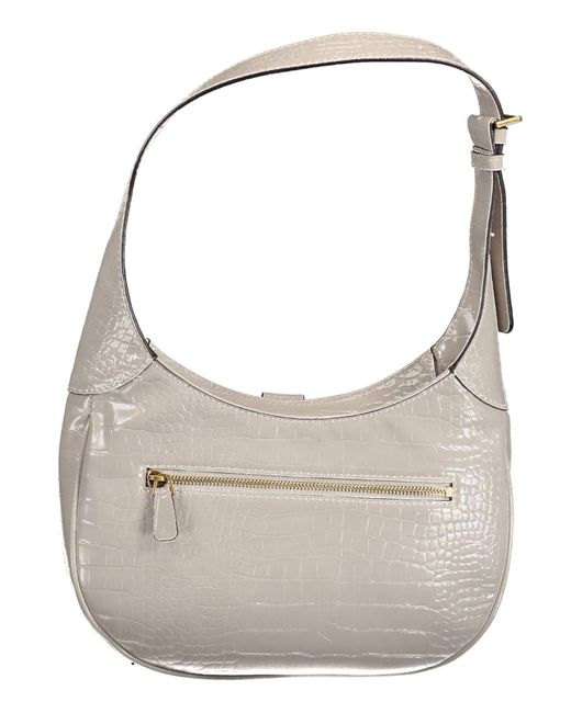 Guess Gray Chic Shoulder Bag With Contrasting Details