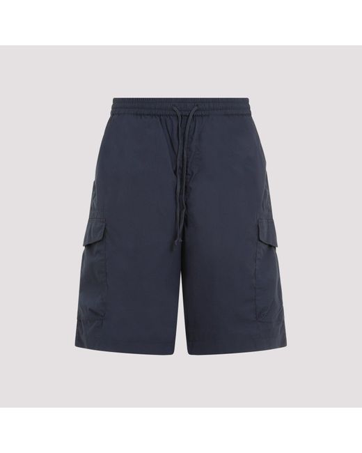 Universal Works Navy Blue Parachute Recycled Polyester Cargo Shorts for men