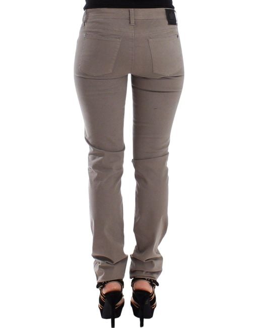 Ermanno Scervino Gray Chic Taupe Skinny Jeans For Elevated Style