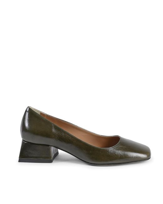 19V69 Italia by Versace Green Bicolor Leather Ballet Flats