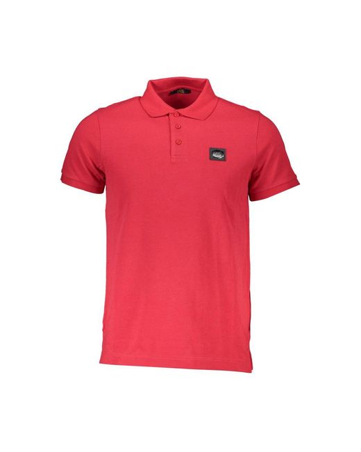 Roberto Cavalli Red Cotton Polo Shirt for men