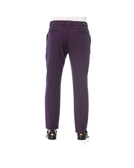 Trussardi Purple Red Cotton Men's Pant for men