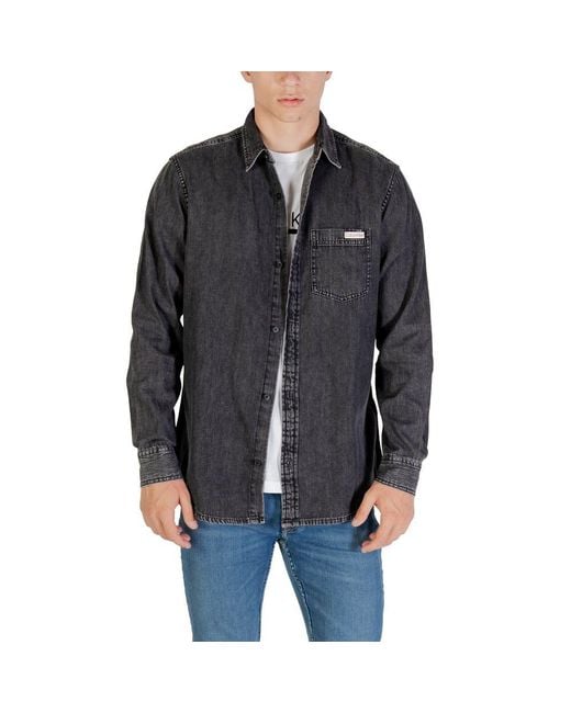 Calvin Klein Black Denim Shirt for men