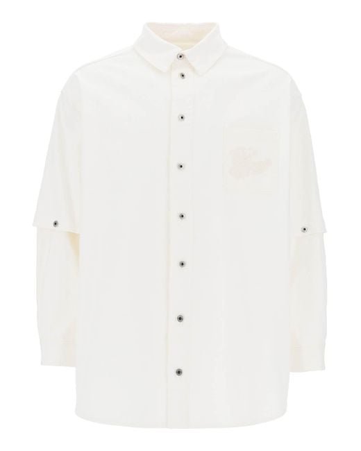 Off-White c/o Virgil Abloh White Convertible Overshirt With 90'S for men