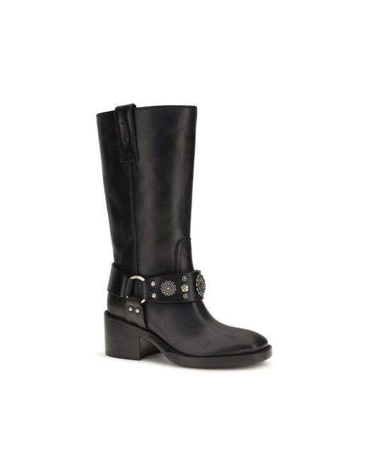 Chloé Black Calf Leather Bos Taurus Flat Boots