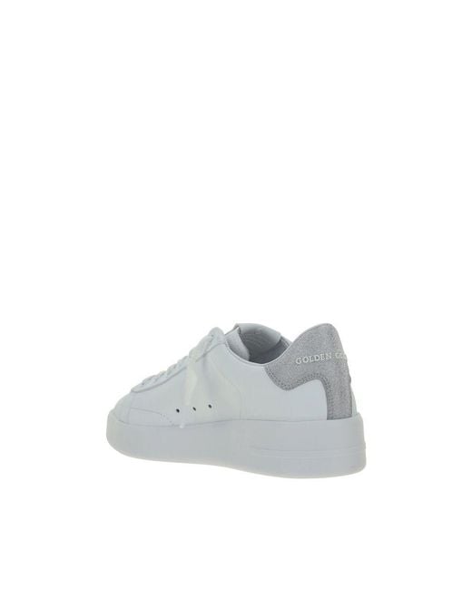 Golden Goose Deluxe Brand Gray White Calf Leather Bos Taurus Platform Sneakers