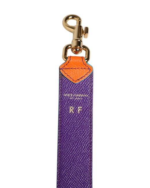 Dolce & Gabbana Blue Calf Leather Bag Accessory Shoulder Strap