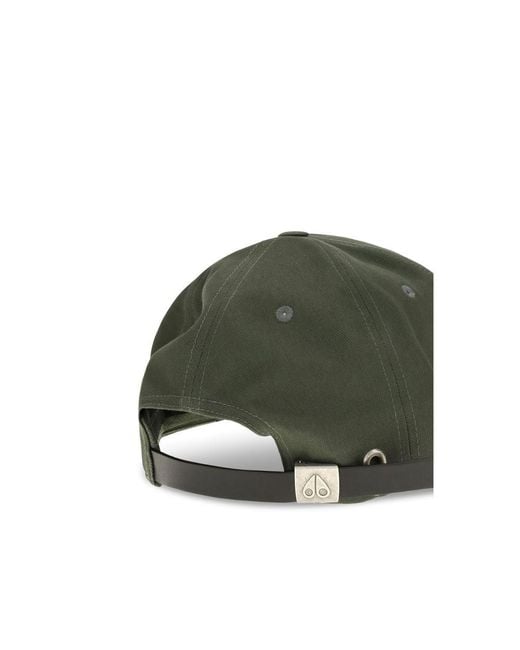 Moose Knuckles Green Bicolor Cotton Cap (baseball Hat) for men