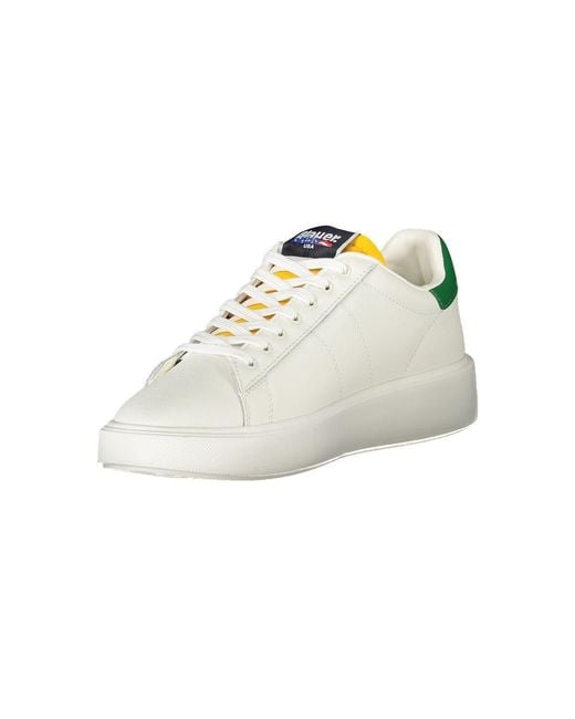Blauer White Leather Sneaker for men