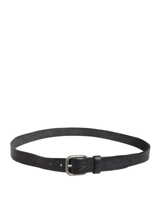 Daniele Alessandrini Men Black Leather Metal Buckle Belt for men