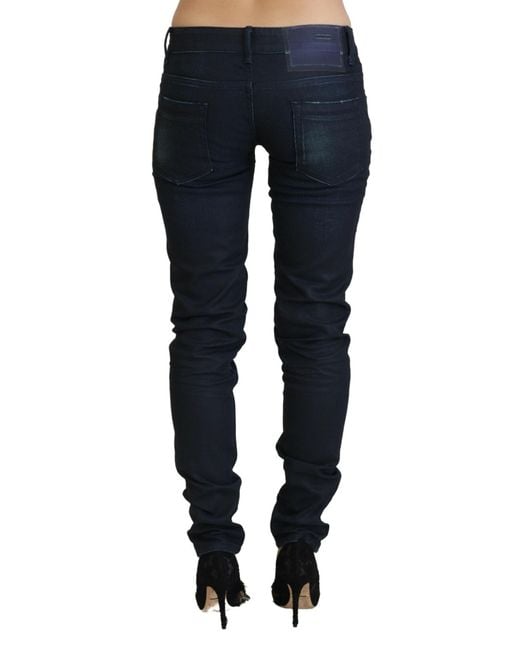 Acht Blue Low Waist Slim Fit Denim Jeans