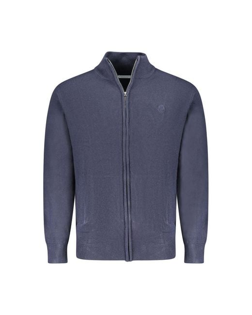 North Sails Blue Acrylic Men Cardigan for men