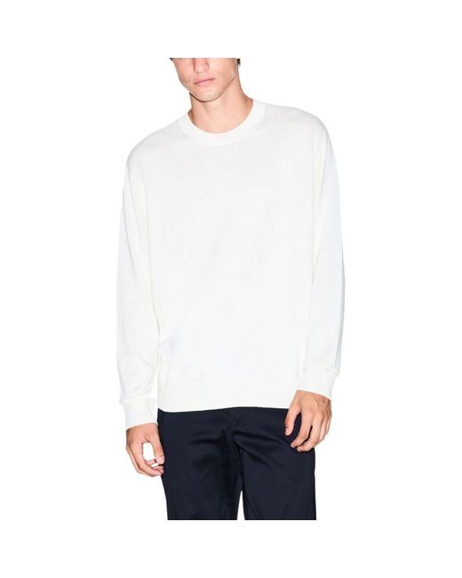 ARMANI EXCHANGE White Cream Viscose Sweatshirt for men