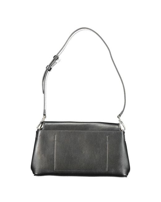 Calvin Klein Black Polyurethane Shoulder Bag