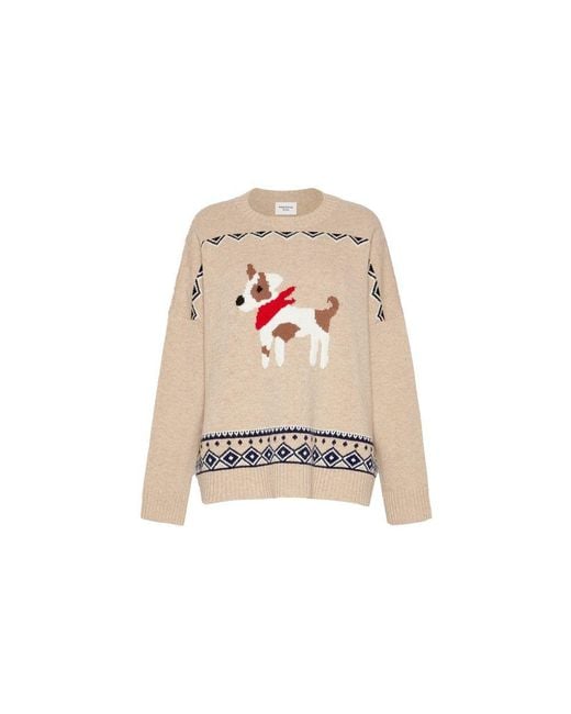 Max Mara Pink Beige Virgin Wool Sweatshirt