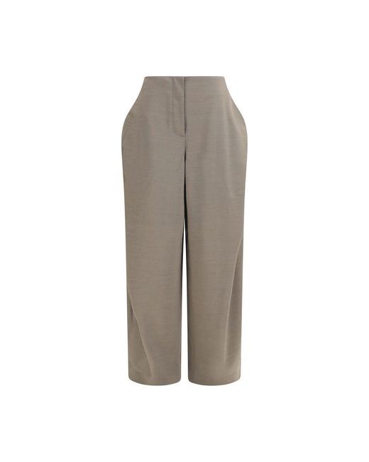 Jacquemus Gray Wool Oves Aries Fla Pants