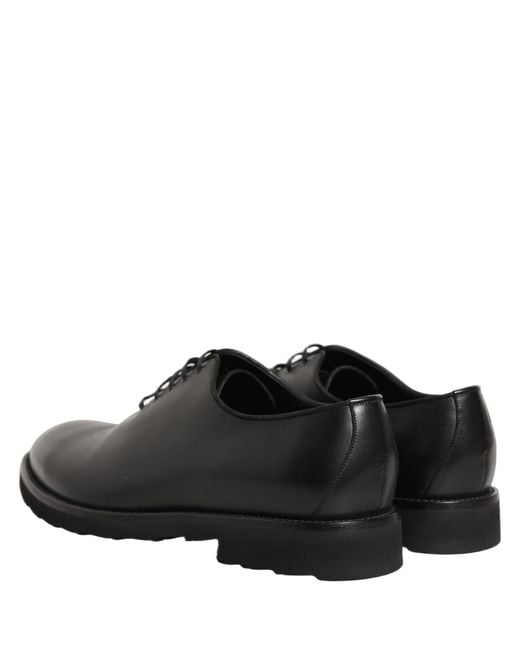 Dolce & Gabbana Black Leather Men Oxford Dress Formal Shoes for men