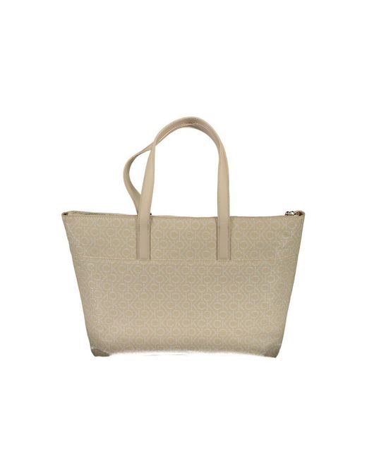 Desigual Natural Polyethylene Handbag