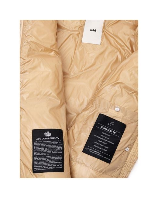 Add Natural Hooded Ped Jacket Sand